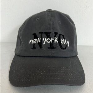 NYC Embroidered faded blue jeans cap